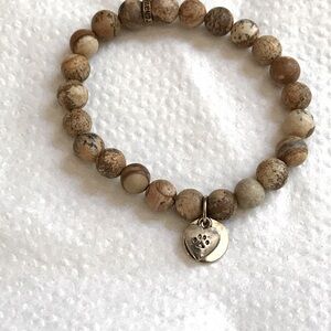 bracelet with dog paw charm